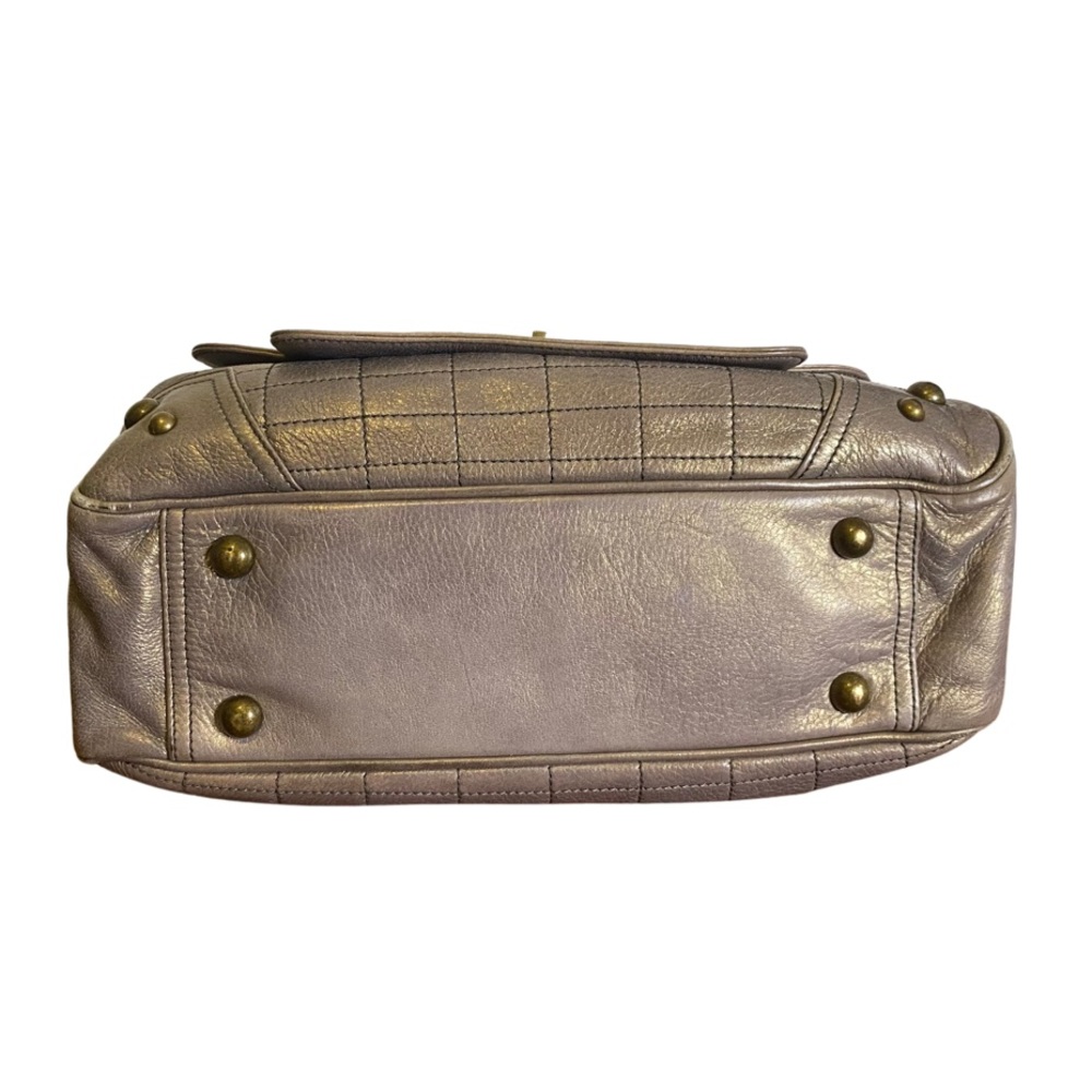 Hayden Harnett 2008 Big Mimi Quilted Leather Satchel in Lead - Picture 4 of 6